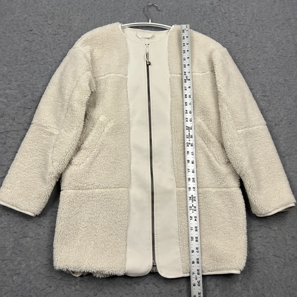 Lululemon Jacket Women's 2 Opal Collarless Textured Fleece Full Zip Sherpa Coat - Picture 5 of 10